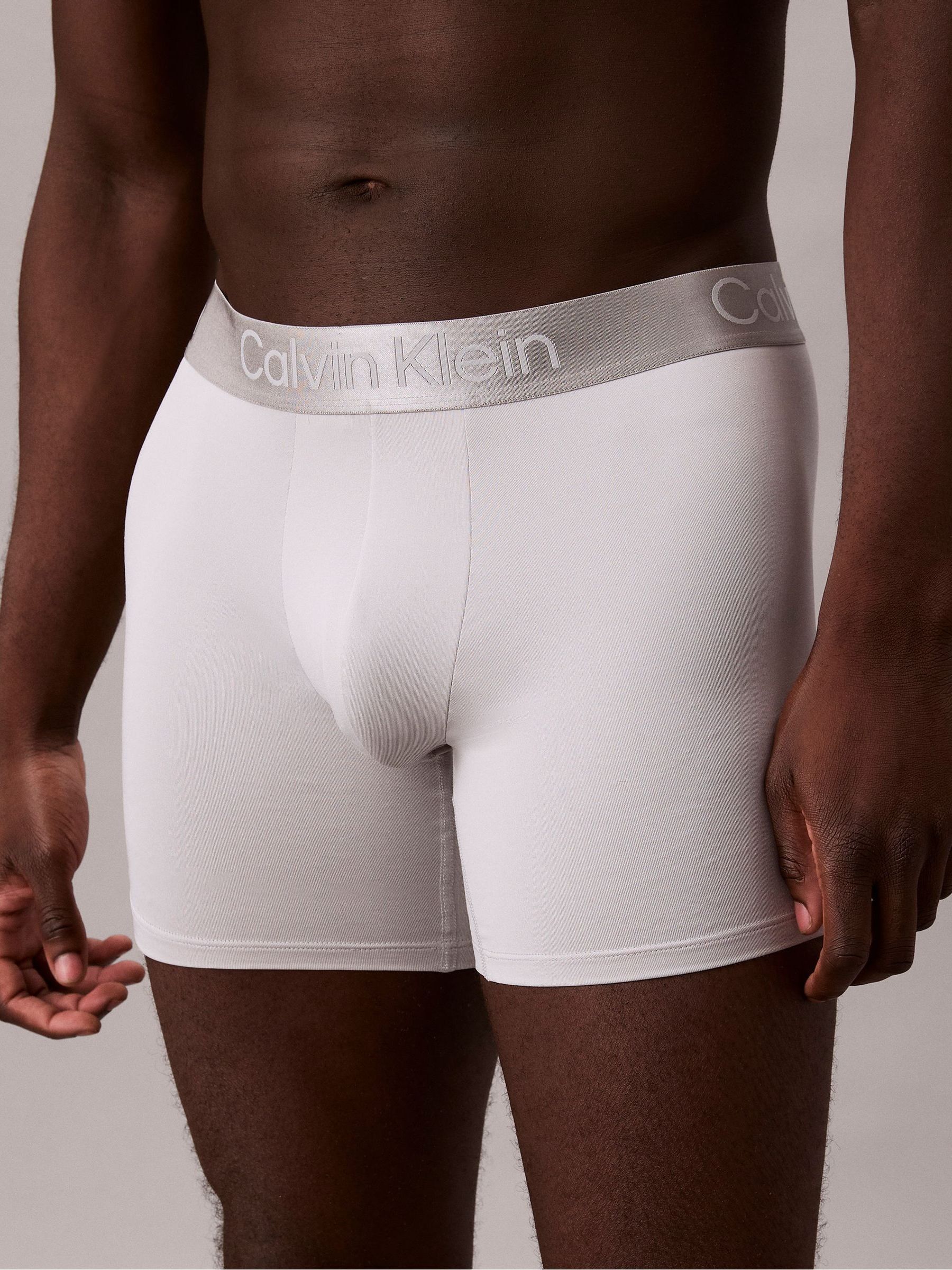 Buy Calvin Klein Orange/Grey/Blue Band Micro Stretch Boxer Briefs