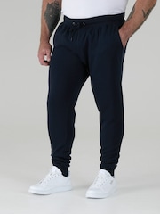 D555 Blue BRANDON Cuffed Joggers With Side Pockets And Drawcord - Image 1 of 9