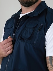 D555 Blue ENZO Multi Pocket Waistcoat - Image 4 of 10