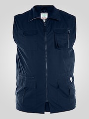 D555 Blue ENZO Multi Pocket Waistcoat - Image 7 of 10