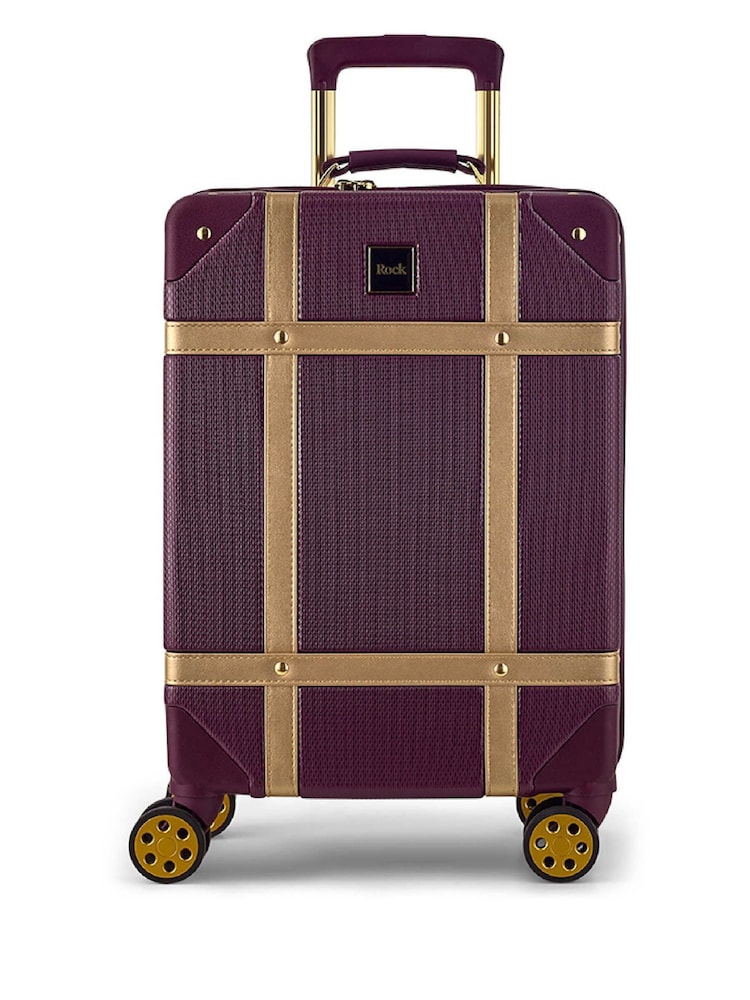 Rock Luggage Purple Vintage Cabin Suitcase - Image 1 of 5