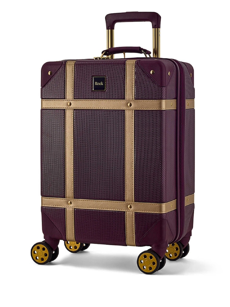 Rock Luggage Purple Vintage Cabin Suitcase - Image 2 of 5