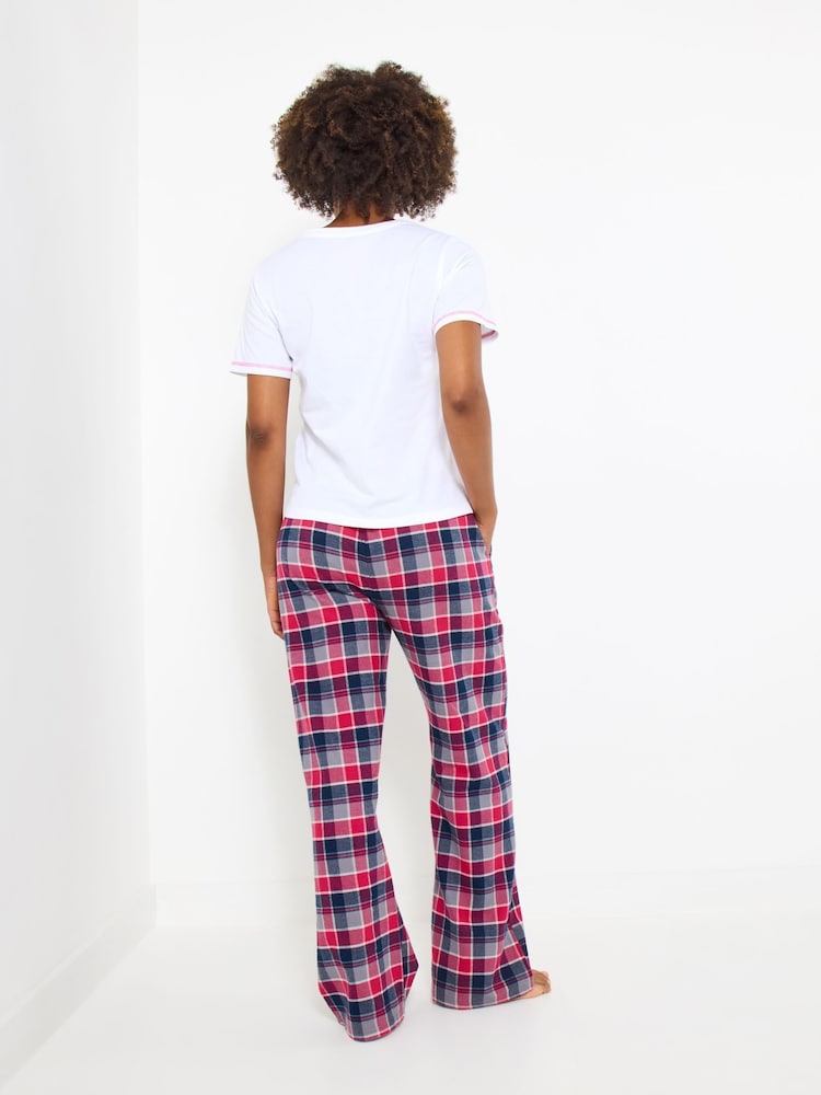 Joe Browns Pink Sausage Dog Check Pyjamas Set - Image 2 of 7