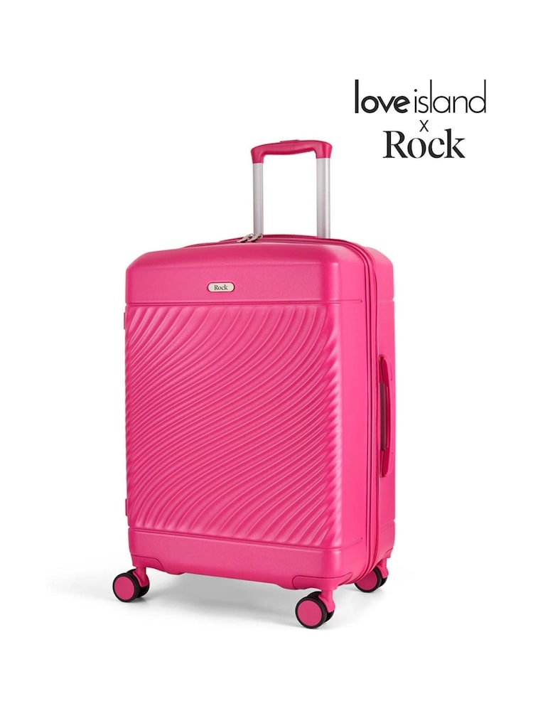 Pink - Rock Luggage Love Island Medium Suitcase - Bild 2 von 5