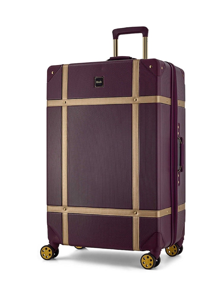 Rock Luggage Purple Vintage 3 Piece Set Suitcase - Image 2 of 5