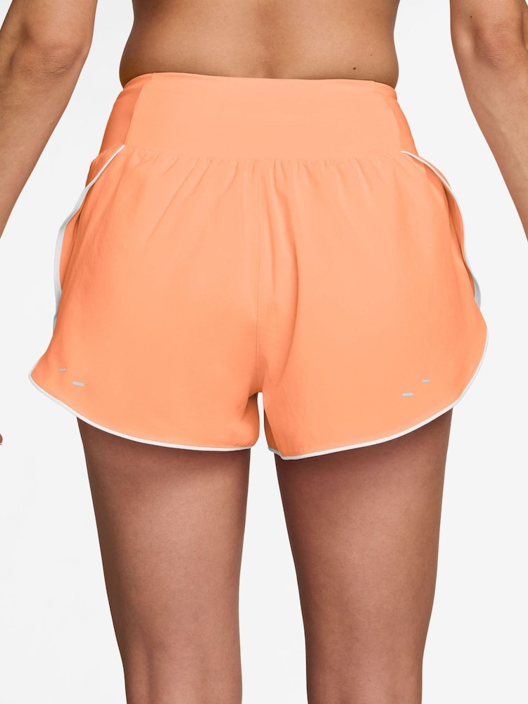 Nike Orange Pulse Tempo Swoosh Dri-FIT Mid-Rise Running Shorts - Image 2 of 4 Nike Orange Pulse Tempo Swoosh Dri-FIT Mid-Rise Running Shorts - Image 2 of 4