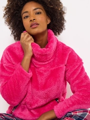 Joe Browns Pink Fleece Top - Image 4 of 5