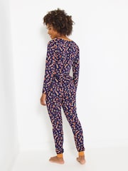 Joe Browns Blue Woodland Themed Pyjamas Set - Image 3 of 7