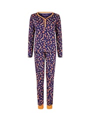 Joe Browns Blue Woodland Themed Pyjamas Set - Image 5 of 7