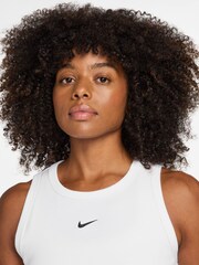 Nike White Ribbed Racerback Vest Top - Image 3 of 3