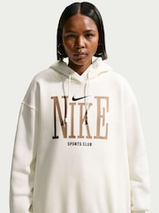 Nike White Sportswear Phoenix Fleece Oversized Graphic Hoodie - Image 3 of 5