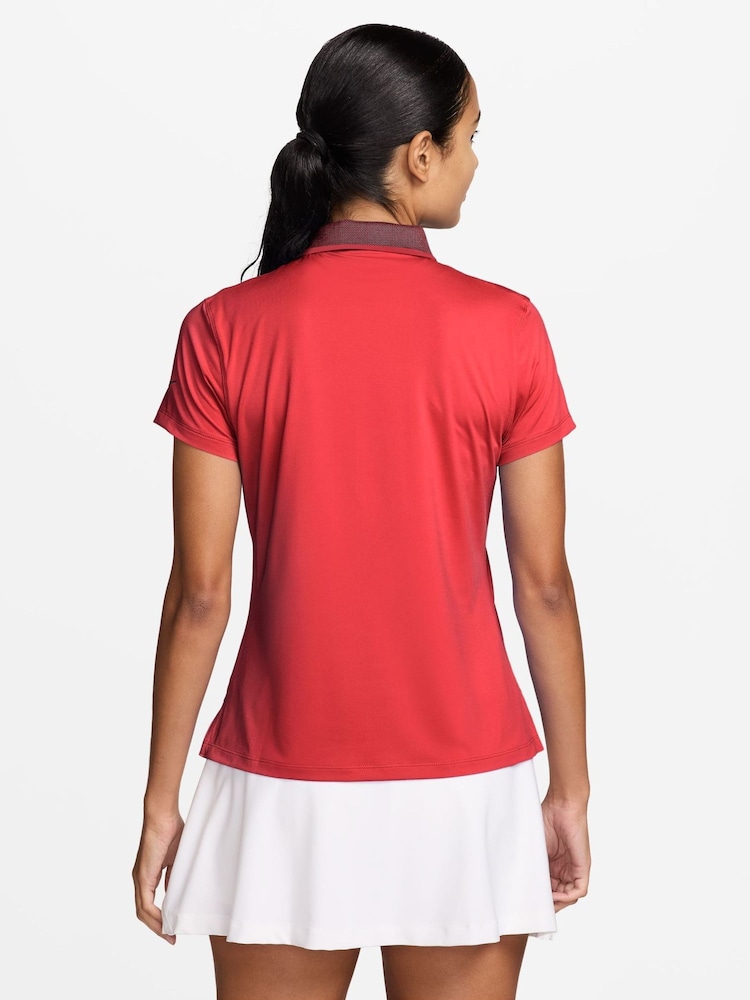 Nike Crimson Red Golf Club Dri-FIT UV Short-Sleeve Golf Polo T-Shirt - Image 2 of 3 Nike Crimson Red Golf Club Dri-FIT UV Short-Sleeve Golf Polo T-Shirt - Image 2 of 3