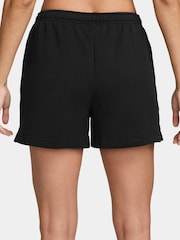 Nike Black/Sail Studio Fleece Mid Rise Shorts - Image 2 of 4