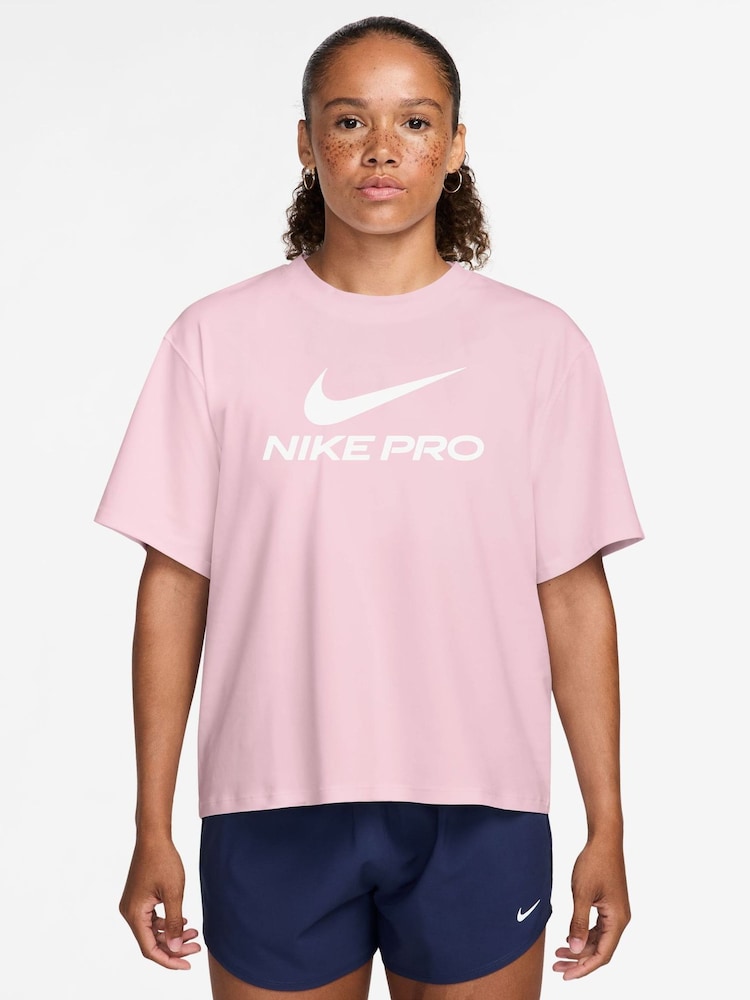 Nike Pink Foam Pro Dri-FIT Loose Short-Sleeve Top - Image 1 of 3