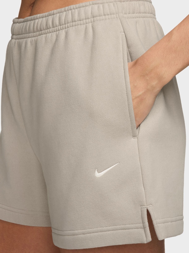 Nike Neutral Studio Fleece Mid Rise Shorts - Image 4 of 4 Nike Neutral Studio Fleece Mid Rise Shorts - Image 4 of 4