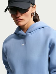 Nike Work Blue Studio Fleece Oversized Hoodie - Image 4 of 5