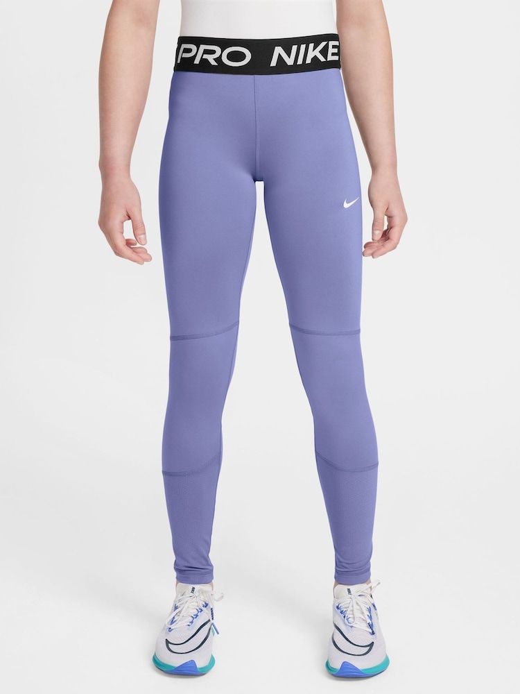 Nike Purple DriFIT High Waisted Pro Leggings - Image 1 of 3 Nike Purple DriFIT High Waisted Pro Leggings - Image 1 of 3