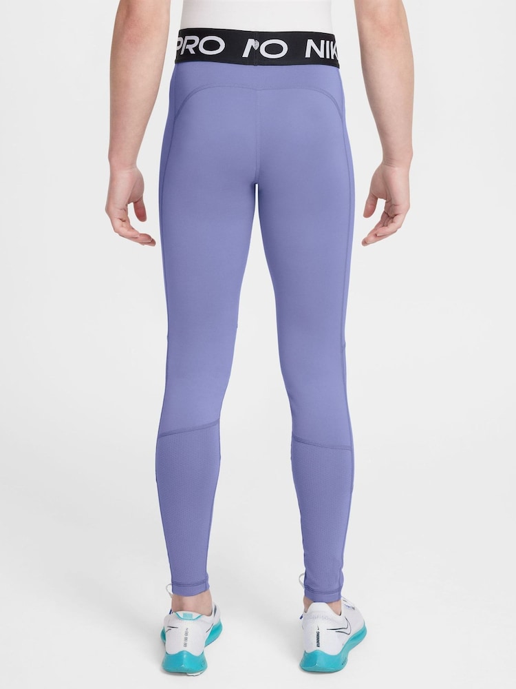 Nike Purple DriFIT High Waisted Pro Leggings - Image 2 of 3 Nike Purple DriFIT High Waisted Pro Leggings - Image 2 of 3