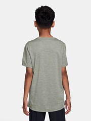 Spruce Fog Grey - Nike Miler Dri-FIT Short Sleeve T-Shirt - Imagen 2 de 4