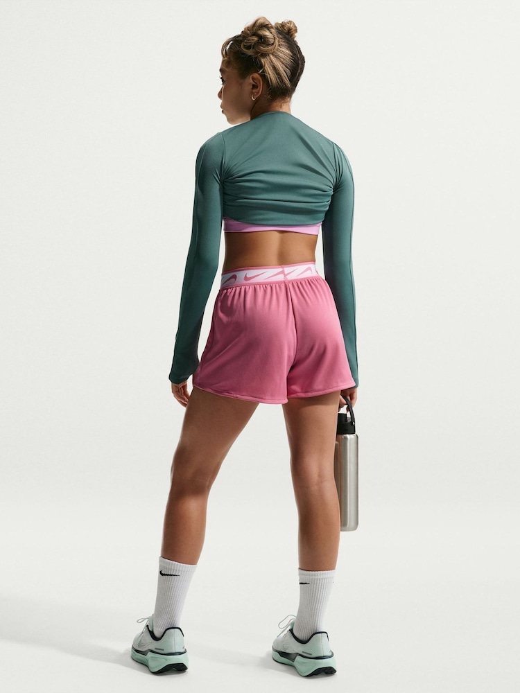 Nike Peony Pink Dash Dri-FIT Running Shorts - Image 2 of 5 Nike Peony Pink Dash Dri-FIT Running Shorts - Image 2 of 5