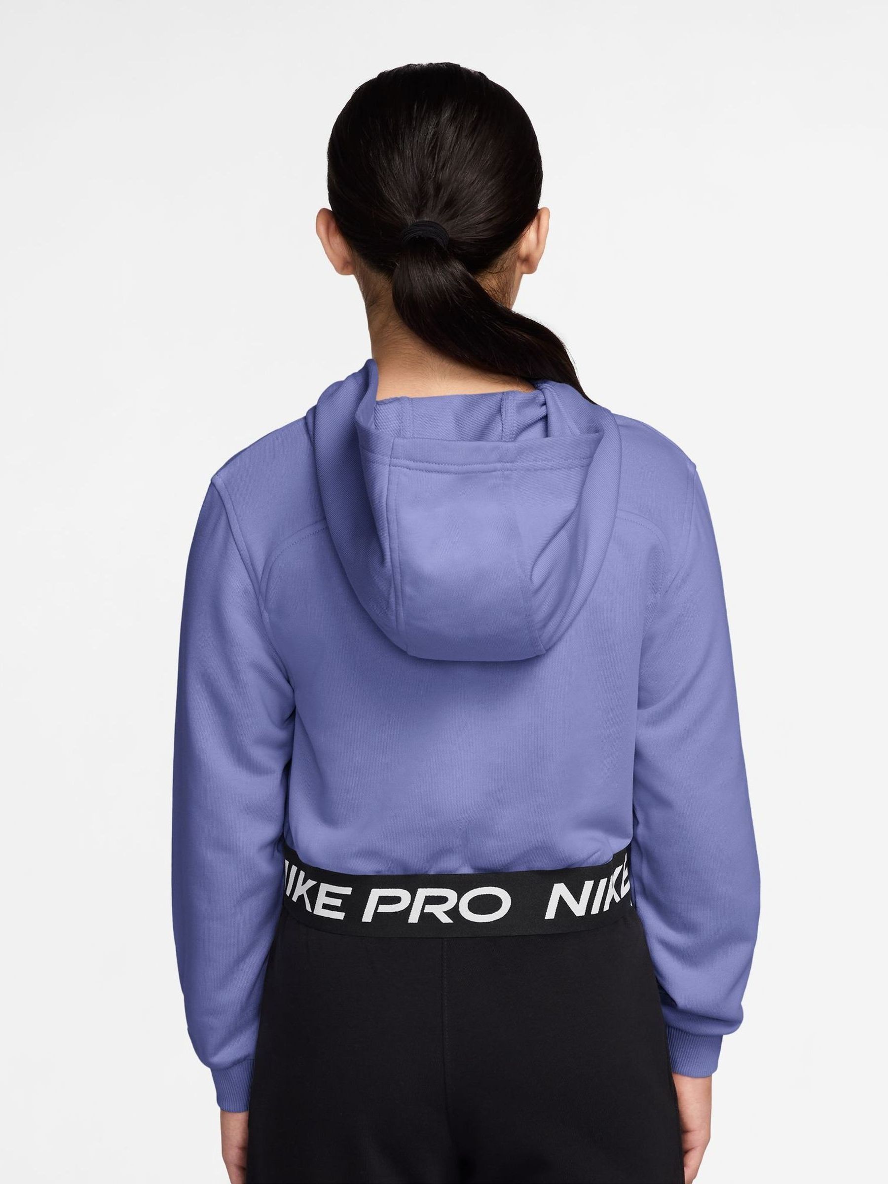 nike purple cropped hoodie