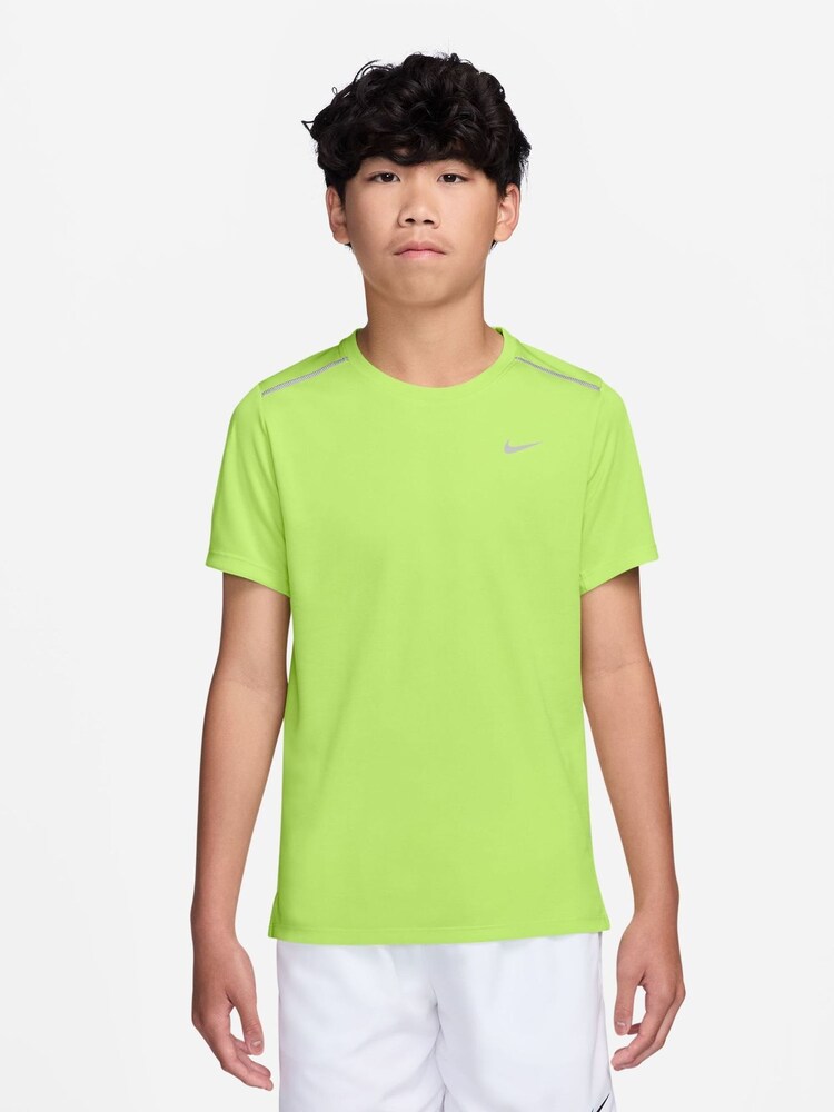 Volt Ice Yellow - Nike Miler Dri-FIT Short Sleeve T-Shirt - Imagen 1 de 3