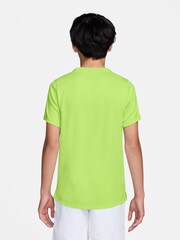 Volt Ice Yellow - Nike Miler Dri-FIT Short Sleeve T-Shirt - Imagen 2 de 3