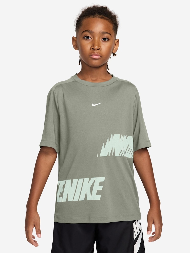 Nike Spruce Fog Grey Multi Dri-FIT Short Sleeve T-Shirt - Image 1 of 3