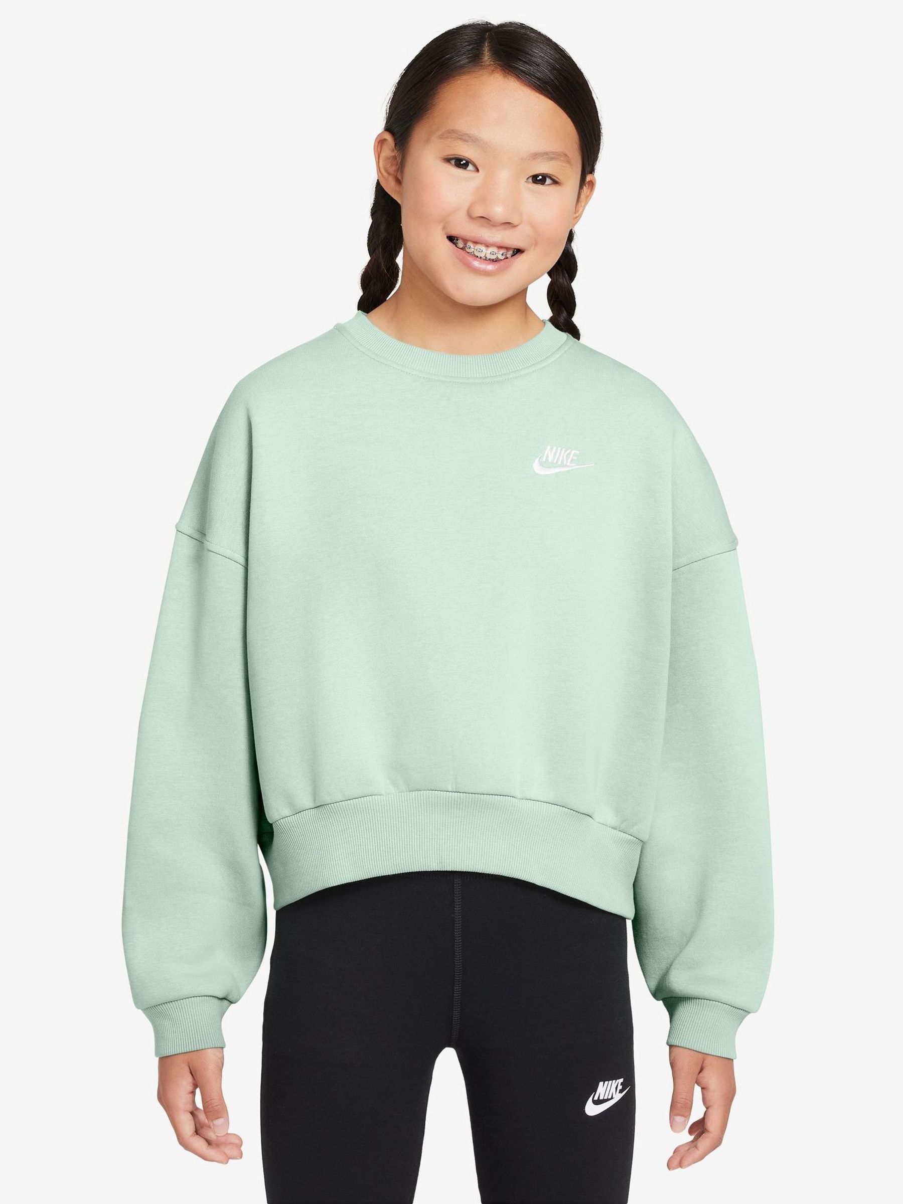 ash green nike crew neck