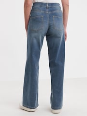 JD Williams Blue 24/7 Wide Leg Jeans - Image 2 of 4