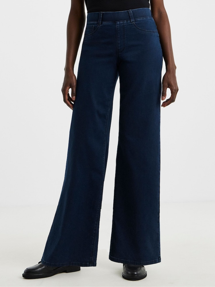 JD Williams Blue Wide Leg Jeggings - Image 1 of 4