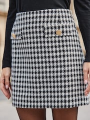 Sosandar Black Dogtooth Check Mini Skirt - Image 4 of 5