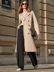 Sosandar Black Super Soft Wide Leg Trousers - Image 4 of 5