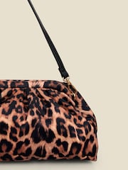 Sosandar Brown Leopard Print Clutch Bag - Image 4 of 4