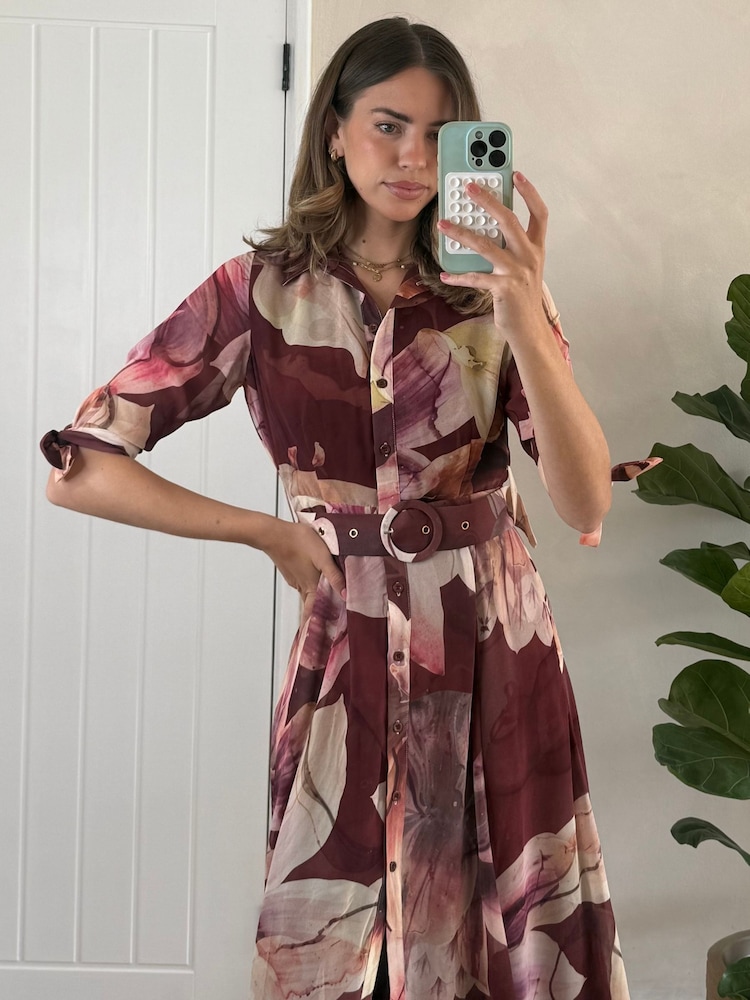 Style Cheat Brown Daphne Belted Shirt Dress - Image 4 of 4 Style Cheat Brown Daphne Belted Shirt Dress - Image 4 of 4