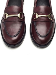 Moda in Pelle Elarra Flat Loafers With Snaffle Trim - Image 3 of 4