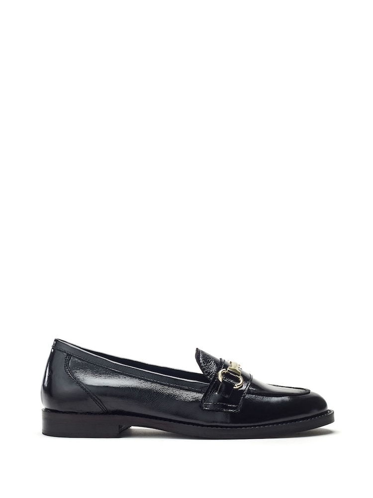Moda in Pelle Elarra Flat Loafers With Snaffle Trim - Image 1 of 4