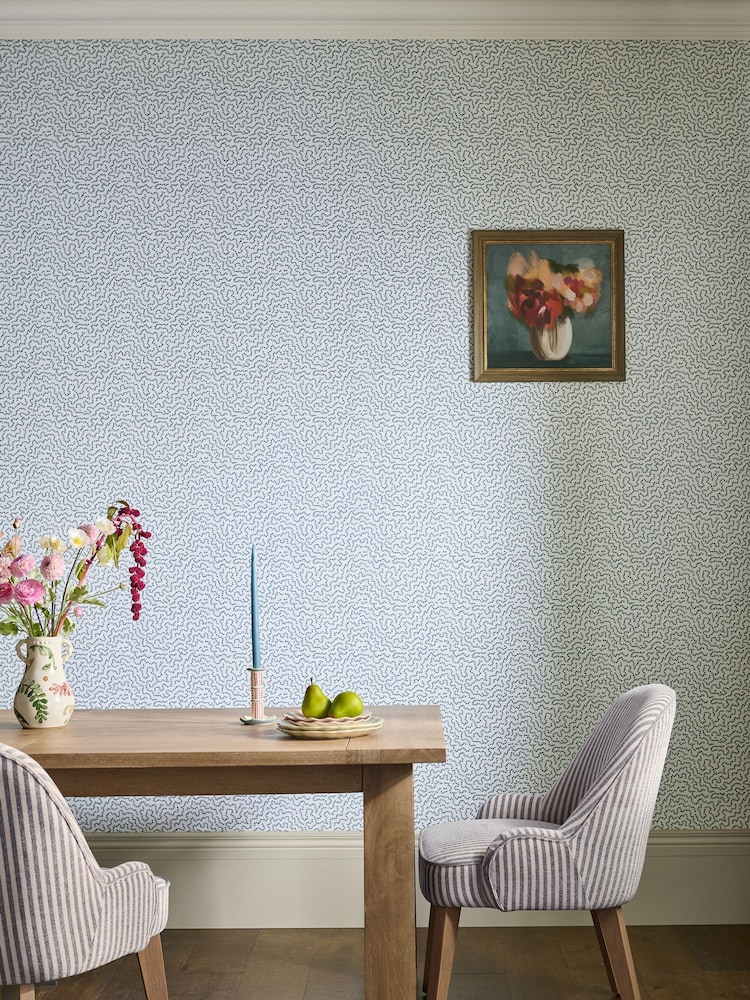 Blue A4 Wallpaper Sample Wiggle Geo - Image 1 of 5