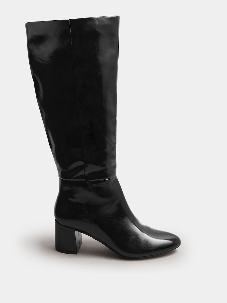 Long Tall Sally Black Knee Block Boots - Image 2 of 5 Long Tall Sally Black Knee Block Boots - Image 2 of 5