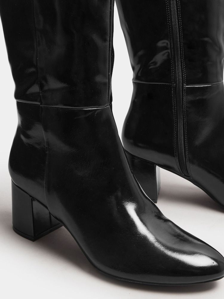 Long Tall Sally Black Knee Block Boots - Image 5 of 5