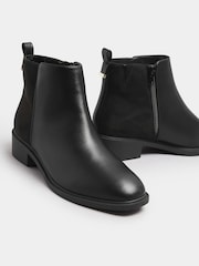 Yours Curve Black Extra Wide Fit Extra-Wide Fit Metal Trim Ankle Boots - Image 4 of 5