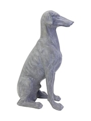 Libra Interiors Grey Large Baxter Sitting Dog Sculpture - Image 2 of 5