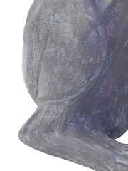 Libra Interiors Grey Large Baxter Sitting Dog Sculpture - Image 5 of 5