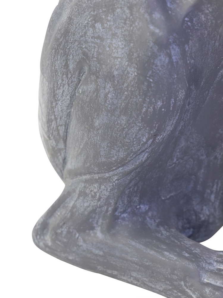 Libra Interiors Grey Large Baxter Sitting Dog Sculpture - Image 5 of 5