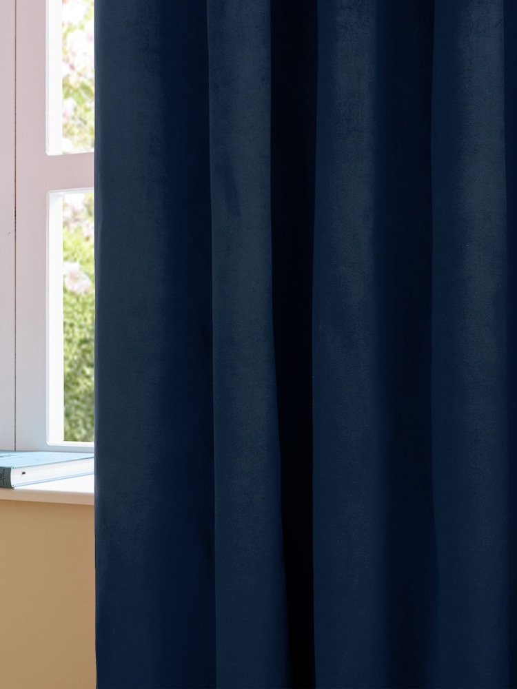 Furn Royal Velvet Pencil Pleat Blackout Curtains - Image 4 of 4 Furn Royal Velvet Pencil Pleat Blackout Curtains - Image 4 of 4