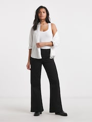 Simply Be Black Wide Leg Jeggings - Image 2 of 3