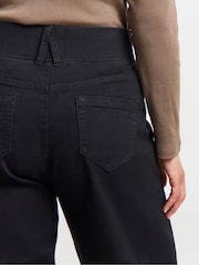 Simply Be Black Cotton Blend Belt Loop Wide Leg Jeggings - Image 4 of 4