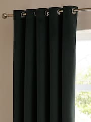 Furn Black The Ultimate Velvet 100% Blackout Eyelet Curtains - Image 5 of 7