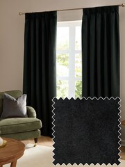 Furn The Ultimate Velvet 100% Blackout Pencil Pleat Curtains - صورة 1 من 7