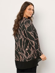 Evans Chiffon Hem Black Top - Image 3 of 5